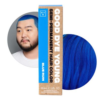 Good Dye Young Streaks and Strands Semi-Permanent UV-Protective Conditioning Hair Color (Blue Ruin) - PPD-Free, Cruelty-Free &amp; Vegan, Lasts 15-24 Washes