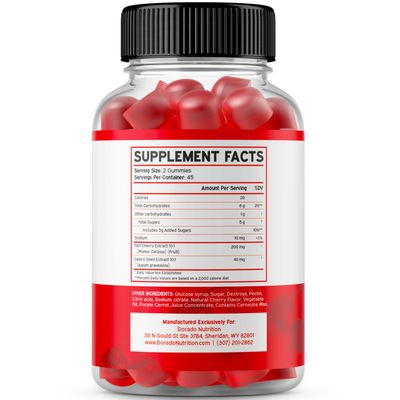 Tart Cherry Gummies Uric Acid Level Support (90 Gummies) - Powerful Antioxidant - Advanced 2400mg Equivalent Extract with Celery Seed - Non GMO &amp; Gluten Free - Delicious Cherry Flavor