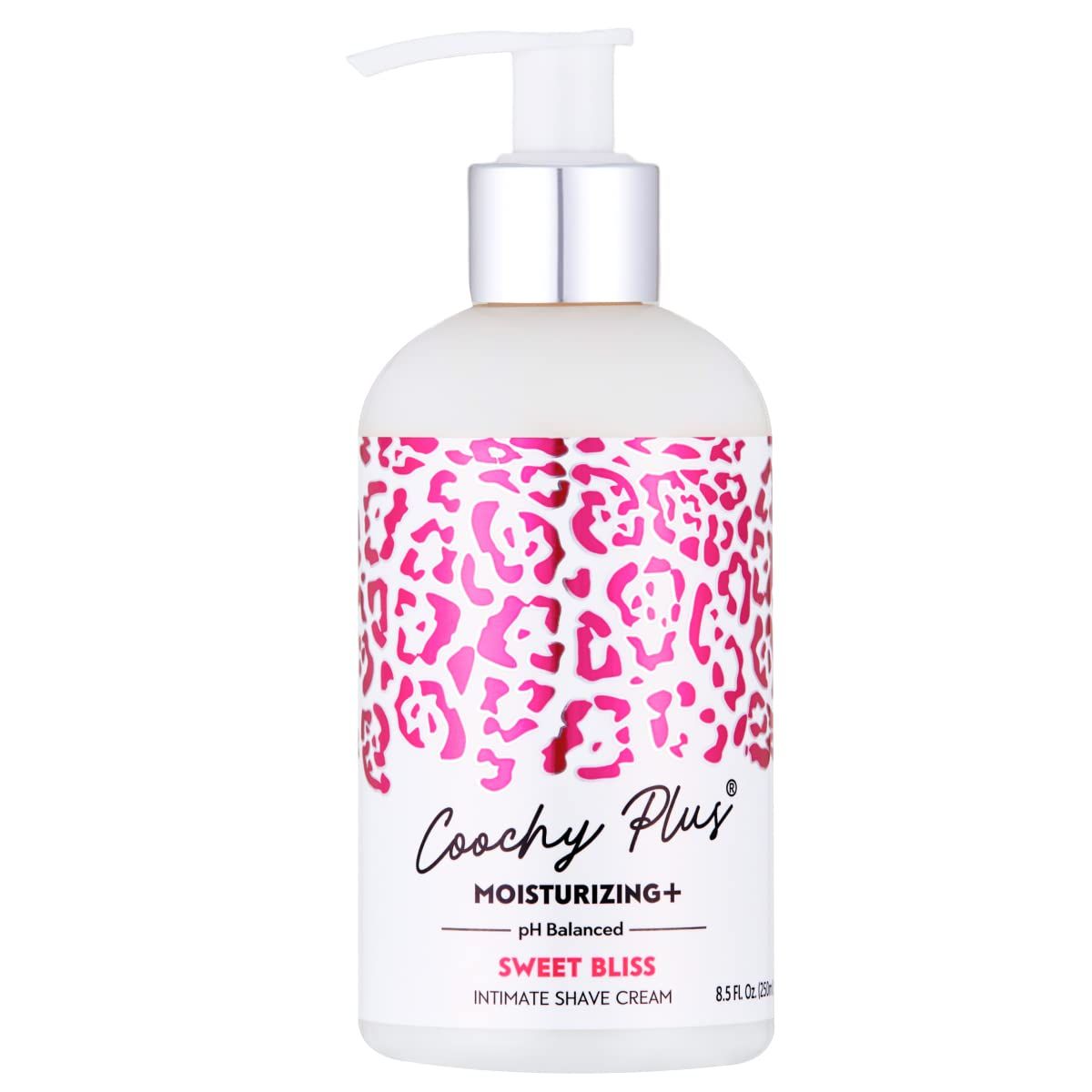 IntiMD Coochy Plus Intimate Shaving Cream SWEET BLISS For Pubic, Bikini Line, Armpit - Rash-Free With Patent-Pending MOISTURIZING Formula, Prevents Razor Burns &amp; Bumps, In-Grown Hairs 8.5oz (1-Pack)