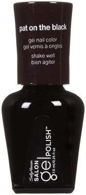 Sally Hansen Salon Gel Polish Nail Lacquer, Pat On The Black, 0.14 Fl Oz