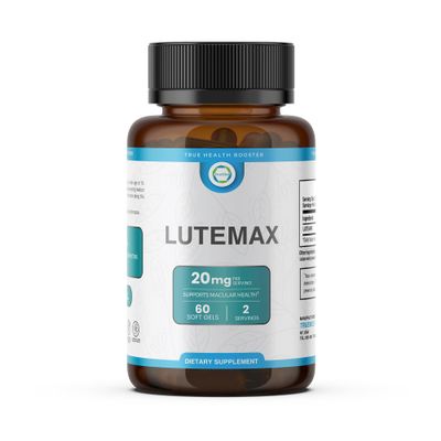TRUEMED Lutemax 20mg 30 Days Supply Eye Supplement - Supports Macular Health, Vision Clarity, Heart Health, Protects Eyes from Blue Light &amp; Photons, Antioxidant Protection, GMP Certified 60 Softgel.