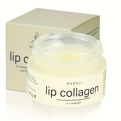 Lip Collagen Peptide 0.7oz, Collagen Lip Mask with Vitamins E, A -Lip balm to Nourish &amp; Hydrate Lips, Lip Moisturizer for Gentle exfoliating