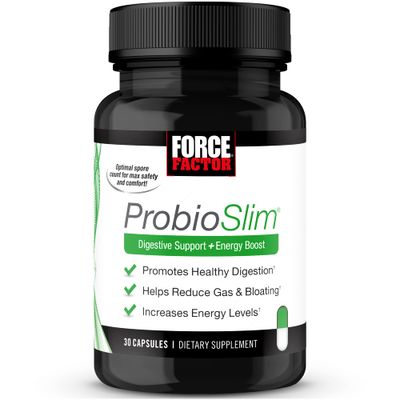 Force Factor ProbioSlim Probiotics for Women and Men, Probiotics for Digestive Health to Reduce Bloating, Gas, &amp; Occasional Diarrhea, with Prebiotics, LactoSpore, &amp; Green Tea for Energy, 30 Capsules