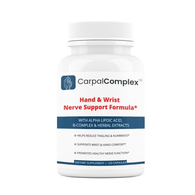 Carpal Complex - Carpal Tunnel Nerve Support Supplement - Alpha Lipoic Acid B Complex - Helps Reduce Tingling &amp; Numbness - 120 Capsules