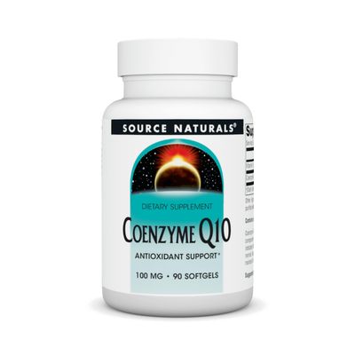 Source Naturals Coenzyme Q10 Antioxidant Support 100 mg for Heart, Brain, Immunity, &amp; Liver Support - 90 Softgels