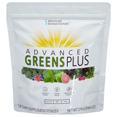 Advanced Bionutritionals Advanced Greens Plus Powdered Superfood Formula 50 Fruits, Vegetables, Herbs, and Superfoods - Vegan, Vegetarian - 9.84 OZ - 279 g