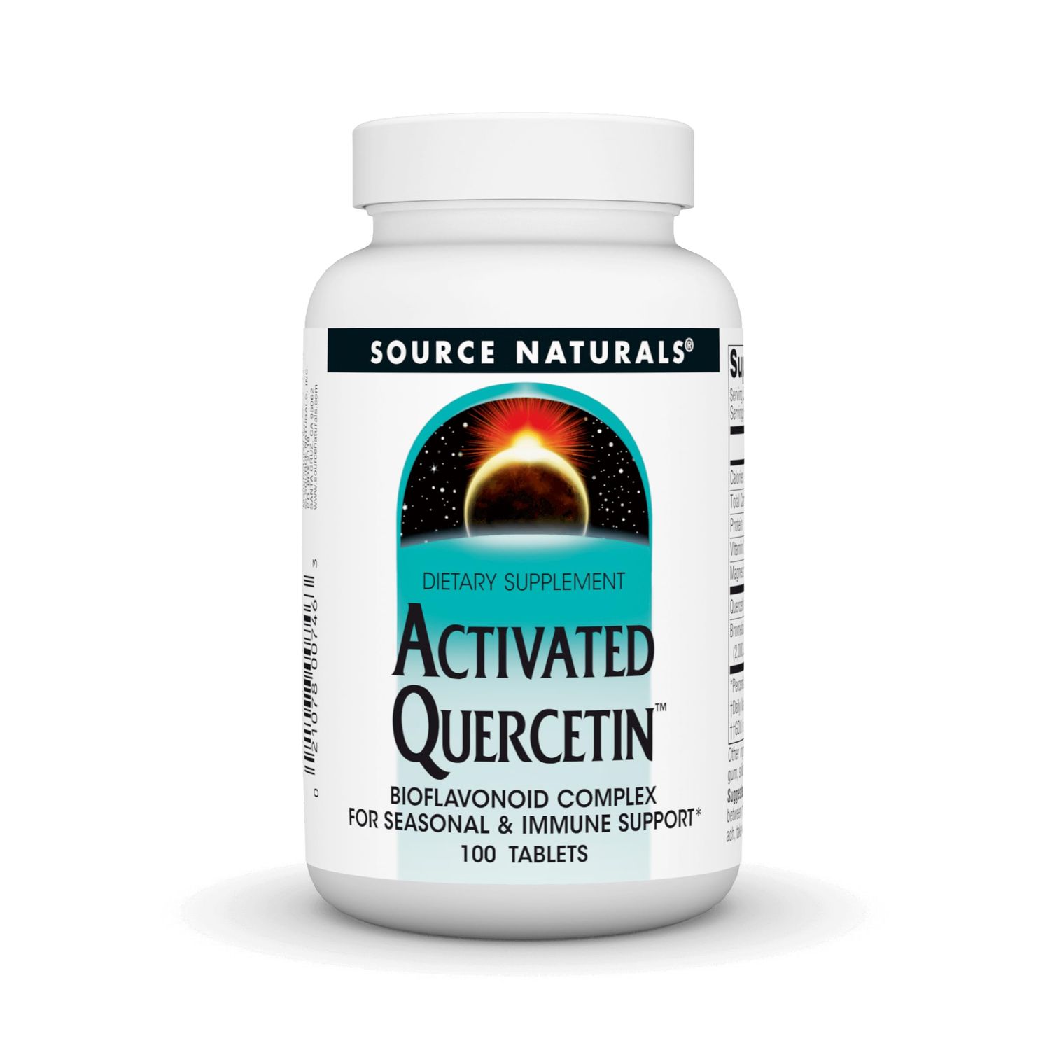 Source Naturals Activated Quercetin - Plant-Derived Bioflavonoid Complex - Seasonal &amp; Immune Defense - 100 Vegetarian FriendlyTablets