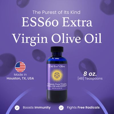 C60 Evo Pure Carbon 60 ESS60 in All-Natural Extra Virgin Olive Oil, All-in-One Sleep Supplement, Antioxidants Supplement and Energy Supplement for Overall Wellness, Flexibility, Youthful Glow, 8 oz