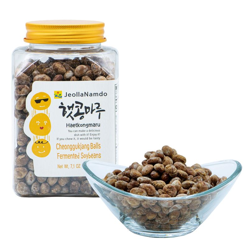 Fermented Dried Soybeans Korean Pantry Traditional Cheonggukjang Recipe, Vegan, No GMO or Gluten, Origin of Natto JRND Foods 200g