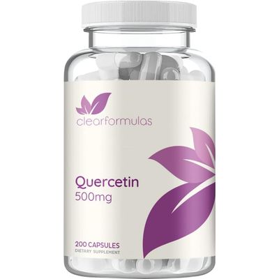 High Strength Quercetin 500mg Capsules - Quercetin Dihydrate Potent Flavonoid Antioxidant and Nutraceutical for Heart and Immune Support - Vegan Friendly - Made in a cGMP US Lab (200 Servings)