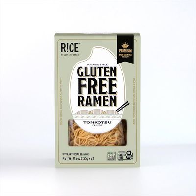 R!CE Japanese Style Gluten-Free Ramen | Creamy Tonkotsu Flavor with Premium Short-Grain Sprouted Brown Rice Noodles | Traditional Soup Base | Made in Japan (Tonkotsu 2-Pouches x 1 Pack)