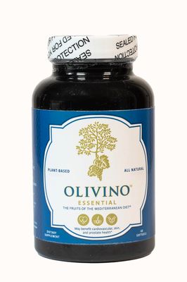 Olivino Essential Dietary Supplement: Three Key Fruits of The Mediterranean Diet (Olives, Grapes, Tomatoes) - Plant-Based Softgels (60 Day Supply)