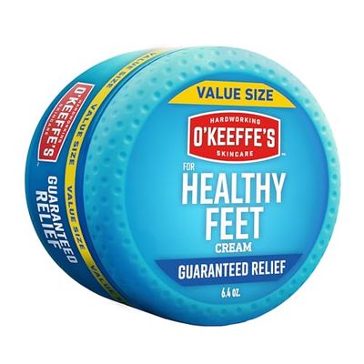 O&#39;Keeffe&#39;s for Healthy Feet Foot Cream - 6.4 oz Jar (1 Pack) - Guaranteed Relief for Extremely Cracked, Dry Feet, Repairing Skincare, Instantly Boosts and Retains Moisture Levels