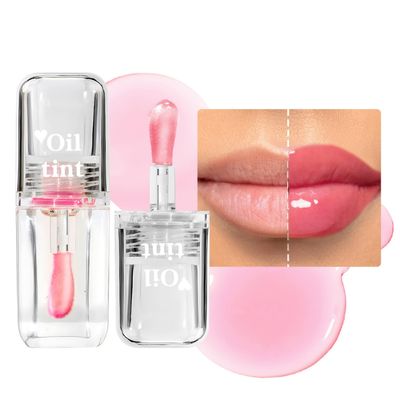 Hudababy Magic Color Changing Lip Oil - Transparent, Moisturizing &amp; Hydrating, Reduces Lip Lines