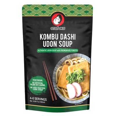 Otafuku Kombu Dashi Udon Soup - Japanese Udon Noodle Kelp Broth, Vegetarian - 6.08 fl oz