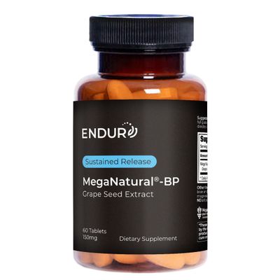 MegaNatural BP, Grape Seed Extract Supplements with Sustained-release California Grape Seed Extract Herbal Supplements for Optimized Absorption &amp; Supports Energy, 150 mg, 60 Tablets