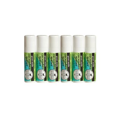 Dionis Goat Milk Skincare Scented Lip Balm, Beeswax, Shea Butter &amp; Coconut Oil Self Care Made in The USA, Cruelty Free, Paraben Free Hydrating Moisturizer for Chapped Lips, Cucumber Water, 0.28oz, 6pk