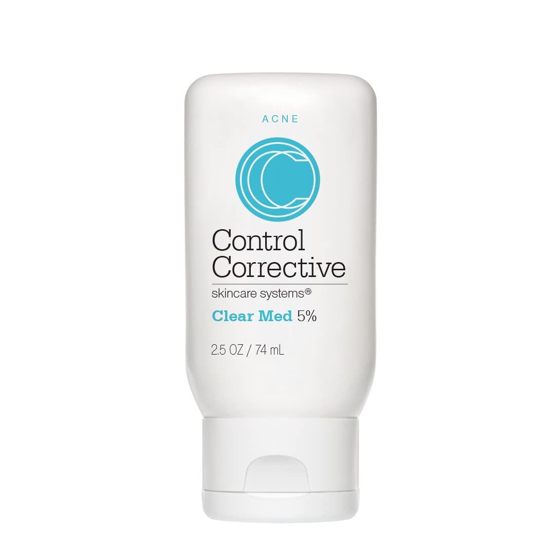 CONTROL CORRECTIVE Clear Med 5 Acne Treatment Lotion. 2.5 Oz - Kills Acne Bacteria, Helps Clear &amp; Control Breakouts, Benzoyl Peroxide, 3 Sulfur To Improve Efficacy And Dry Up Blemishes, Penetrates