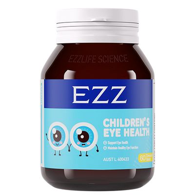 EZZ Children&#39;s Eye Health, Essential Eye Vitamins Lutein and Zeaxanthin, Relief of Visual Fatigue and Enhance Eyesight, Natural and Free of Additives, 60 Easy-to-Chew