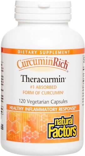 Natural Factors, CurcuminRich Theracurmin, 30 mg, Formulated for Superior Absorption, 120 Count (Pack of 1)
