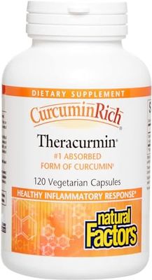 Natural Factors, CurcuminRich Theracurmin, 30 mg, Formulated for Superior Absorption, 120 Count (Pack of 1)