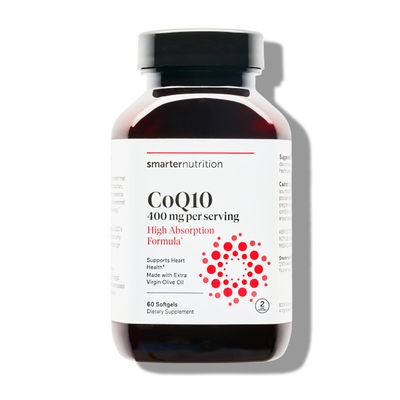 Smarter Nutrition CoQ10 400 mg High Absorption - Naturally Fermented Ubiquinone w/Organic Cold-Pressed Olive Oil - for Heart Health, Cellular Energy - Non-GMO, Gluten Free - 60 Count30-Day Supply