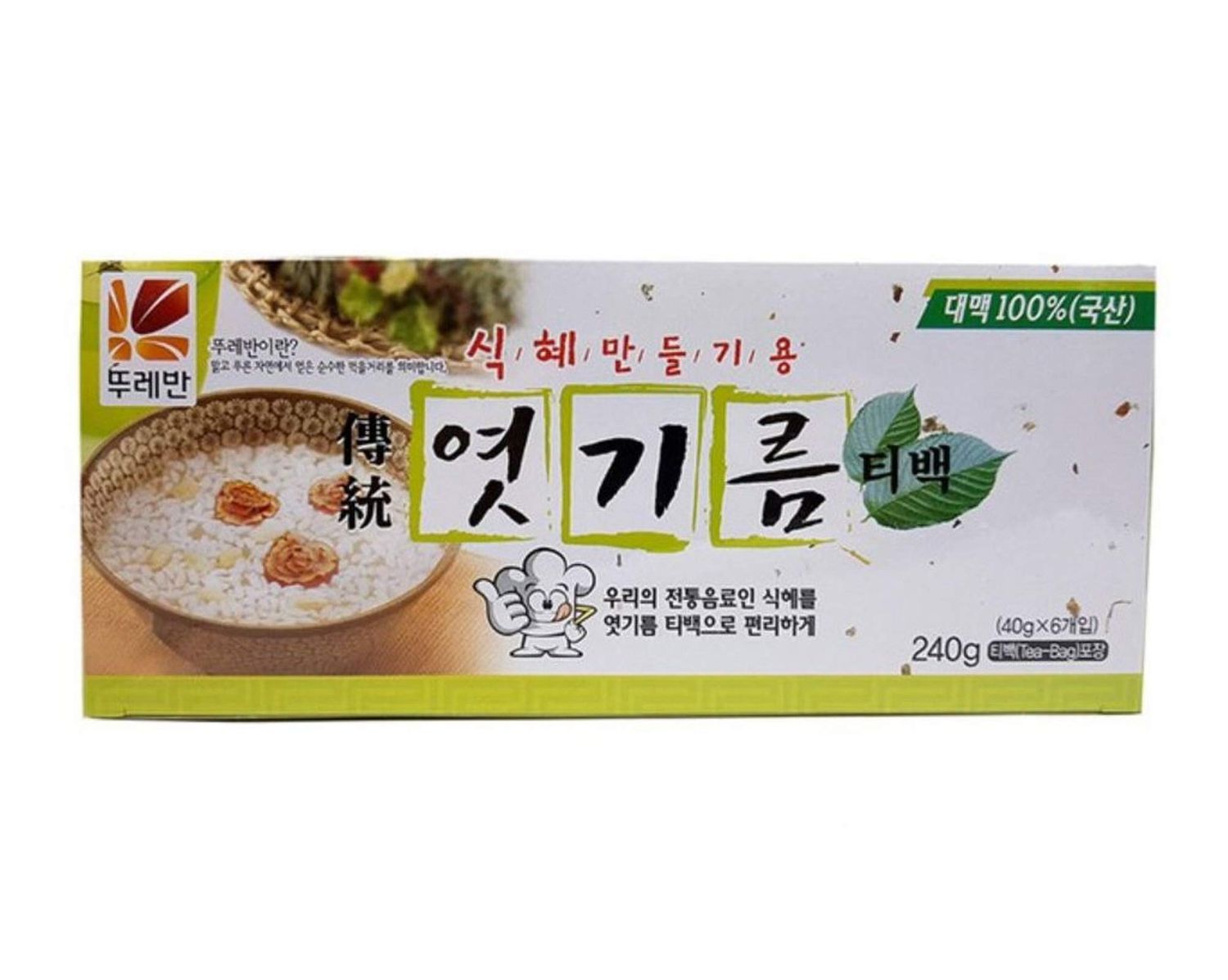 Korean Shikhye Making Rice Punch, Barley Malt Powder, 6 Tea Bags (40g x 6)