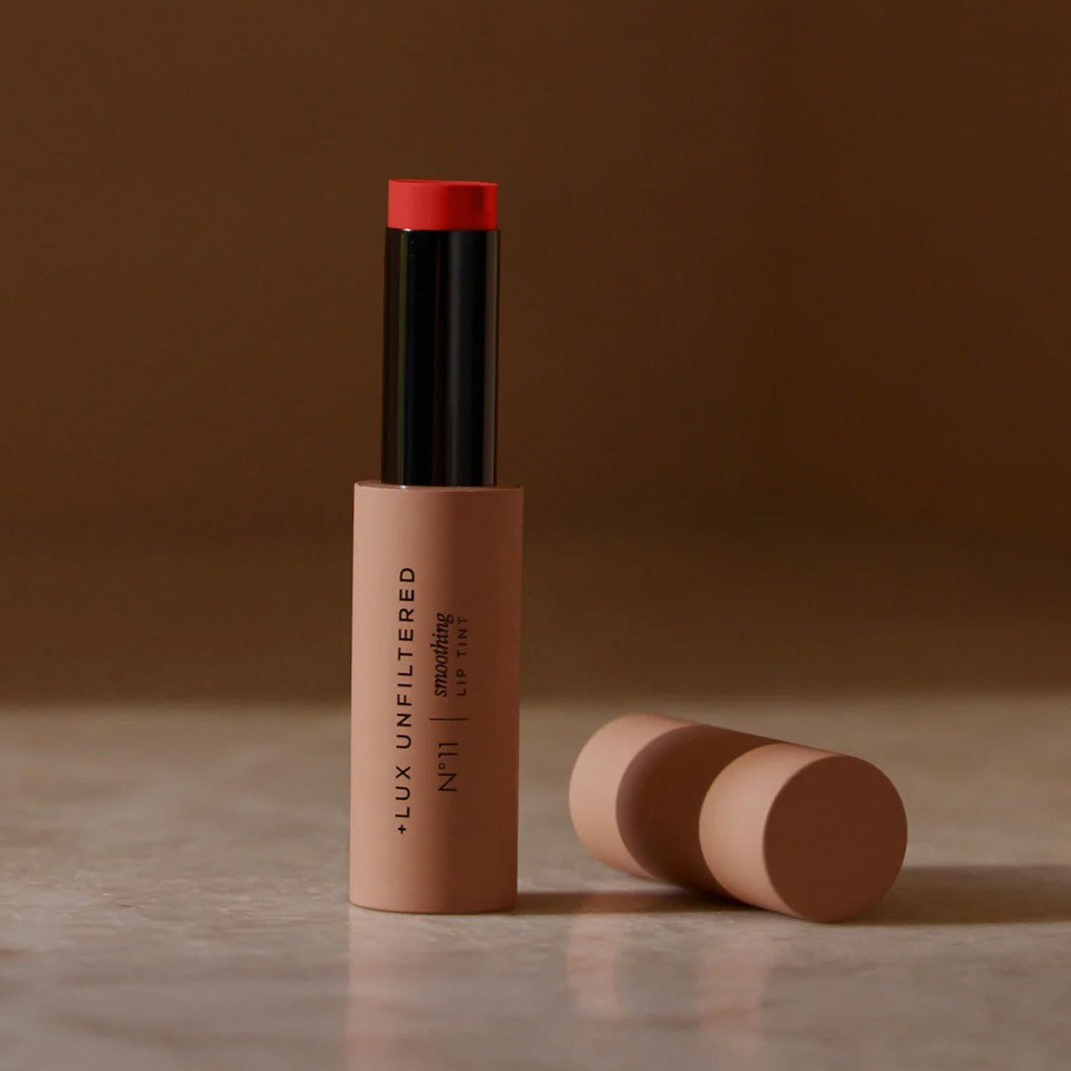 Lux Unfiltered N11 Smoothing Hydrating Lip Tint for Women - Tinted Lip Balm with Jojoba &amp; Sunflower Oil - Lightweight Moisturizing Semi-Sheer Color - Vegan &amp; Cruelty-Free - Chili (Spicy Sheer Red)