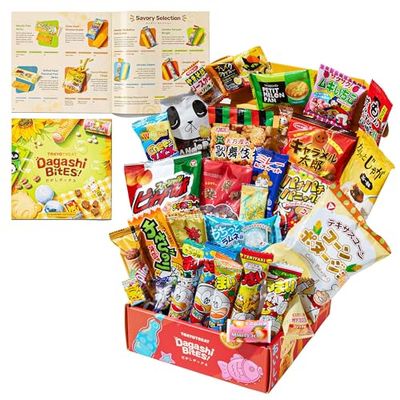 TokyoTreat Japanese Snacks, Sweets &amp; Candy 30 Piece Dagashi Gift Set Box