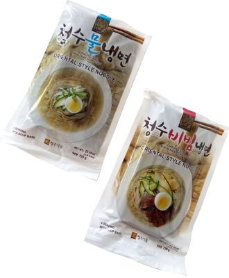 Choung Soo Naeng Myeon / Kalguksu, Oriental Style Korean Cold &amp; Hot Noodle ( &amp; ) (1 Mulnaeng 1 Binaeng, 1 Pack)