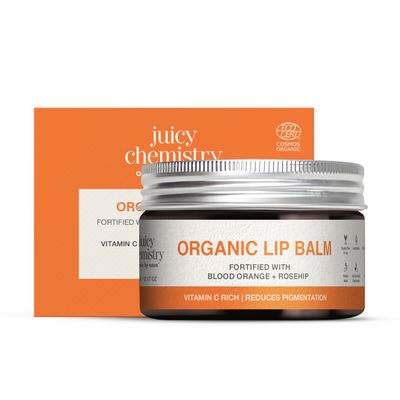 Juicy Chemistry Blood Orange &amp; Rosehip Organic Lip Balm For PiGmented &amp; Chapped Lips, 5 Gm
