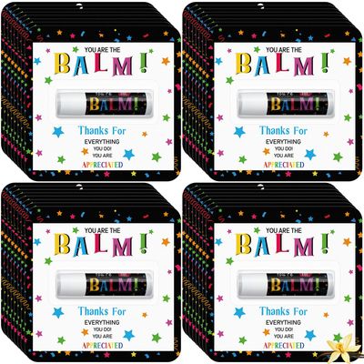 45 Pack Teacher Appreciation Gifts Lip Balm Bulk Back to School Thank You Gift for Employee Team Teacher Coworker Volunteer Inspirational Appreciation Party Favors for Women Men Club You&#39;re the Balm