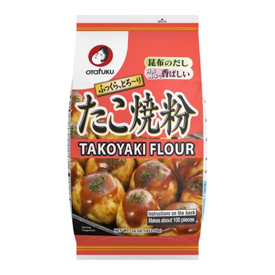 Otafuku Takoyaki Flour for Japanese Takoyaki Octopus Balls, 16 Oz (1 Pound) - Pack of 1