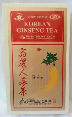 Korean Ginseng Tea - 100 Tea Bags x .07 oz. (2g)