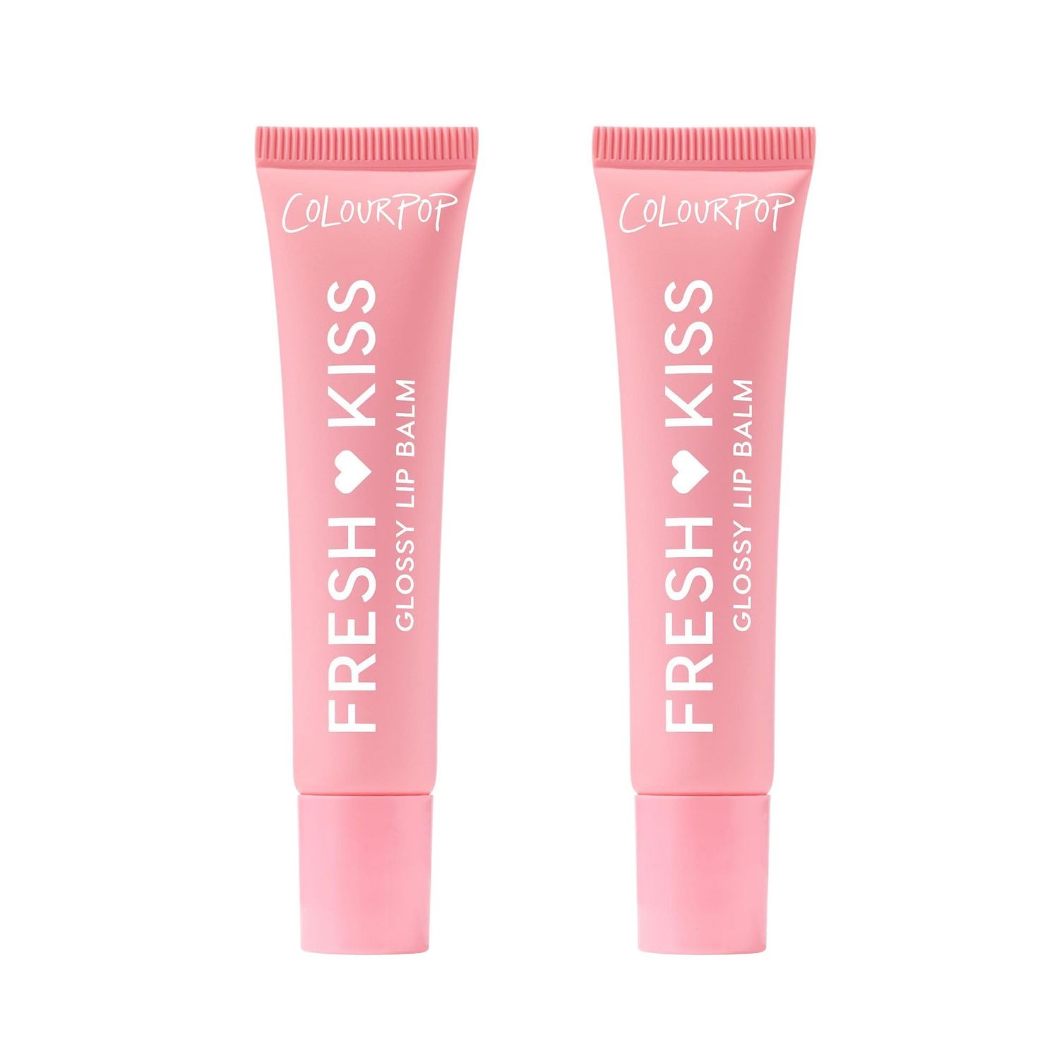 ColourPop Fresh Kiss Glossy Lip Balm - Hydrating Lip Care Enriched with Peptides, Hyaluronic Acid, Shea Butter &amp; Vitamin E for an Ultra-Cushiony Formula - Strawberry Milk (2 Count)