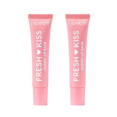 ColourPop Fresh Kiss Glossy Lip Balm - Hydrating Lip Care Enriched with Peptides, Hyaluronic Acid, Shea Butter &amp; Vitamin E for an Ultra-Cushiony Formula - Strawberry Milk (2 Count)