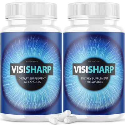 (2 Pack) Visisharp Advanced Eye Health Formula for Eyes Pills Visi Sharp Supplement (120 Capsules)