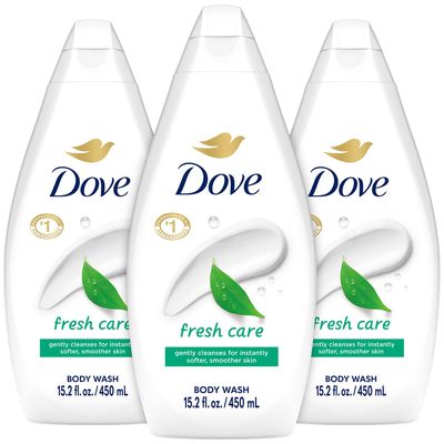 Dove Body Wash Fresh Care 3-Pack - Revitalizing &amp; Moisturizing Cleanser for Smooth, Soft Skin, 15.2 Oz Ea