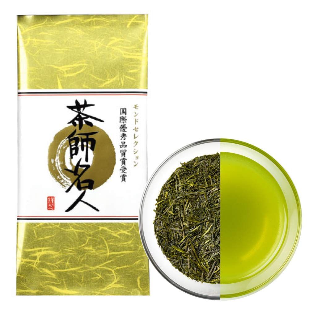 Monde selection Gold grade | Tea Master | Premium Fukamushi Sencha Deep Steamed Green Tea Loose leaf 70g/2.4oz from Shizuoka Japan | Japanese Tea KIMIKURA