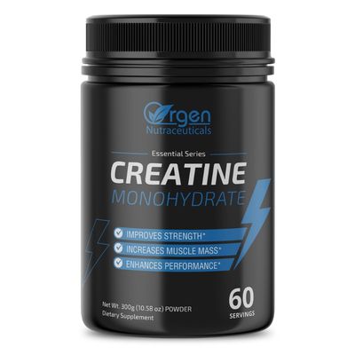 Orgen Nutraceuticals Creatine Monohydrate Powder Supplement, Creatine Powder - Unflavored &amp; Gluten Free, Micronized Creatine for Women &amp; Men, 5g (5000mg) per Servings, 60 Servings