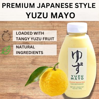 Hotaru Foods Yuzu Mayonnaise - Premium Japanese Style, Mayo from Japan, 10.2 oz (1-Pack)
