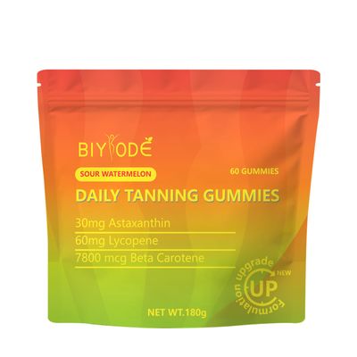 AEDNX Tanning Gummies:Good for Radiant Skin. Take Two Gummy Daily. Enriched with nutrients Like astaxanthin, it Helps Your Skin Shine with Vitality. Vegan and Non - GMO, with 60 Gummies per Box