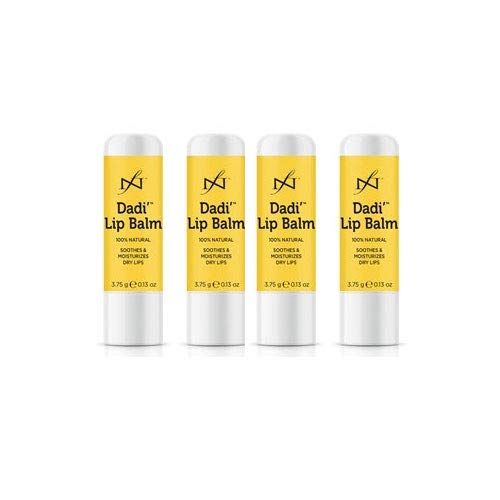 Dadi Lip Balm Qty 4 - Natural, Coconut Scent - Suitable for Dry Skin - Soothing &amp; Hydrating