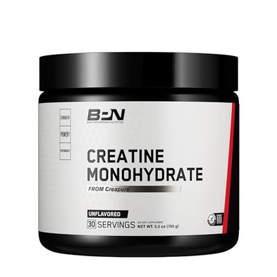 BARE PERFORMANCE NUTRITION, BPN Pure Creatine Monohydrate Powder by Creapure, 5g of Creatine per Serving, Supports Muscle Growth, Unflavored Creatine Powder, 30 Servings