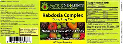 RABDOSIA Complex - Highly Potent Antioxidant for Maximum Cell Protection! - 100 Natural Ingredients: Rabdosia Extract, Green Tea, Resveratrol, Rutin - Vegan Capsules (60ct)