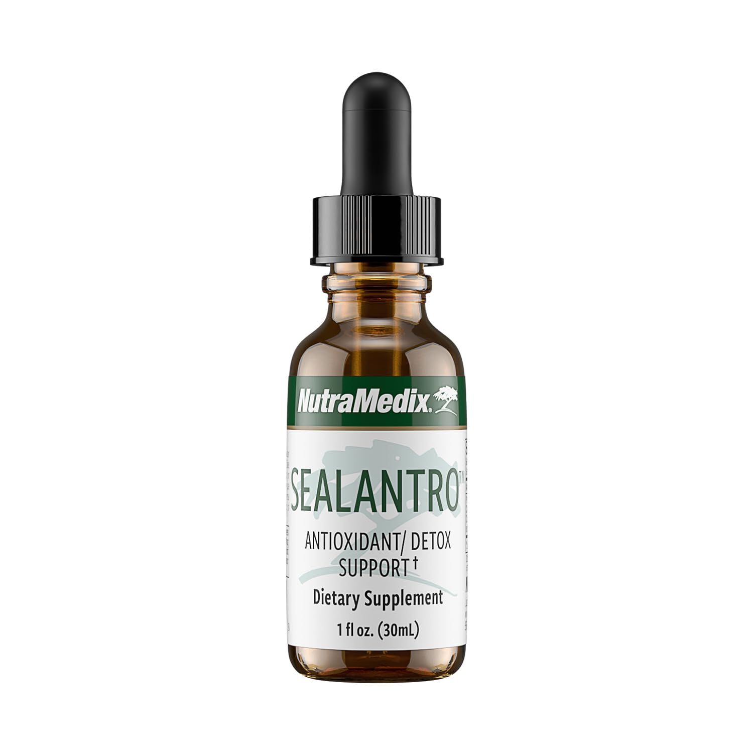 NutraMedix Sealantro - Body Detox Drops &amp; Antioxidants Supplement - Chlorella, Pacific Cold-Water Red Seaweed &amp; Cilantro Extract - Herbal Detox Formula (1oz)
