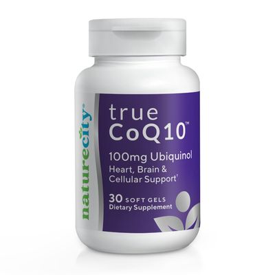 NatureCity True-CoQ10 Ubiquinol 100mg Highly Absorbable and Stablized Kaneka QH CoQ10 Heart, Brain and Cellular Energy Supplement - (30 Soft Gels) Active CoQ10 as Ubiquinol