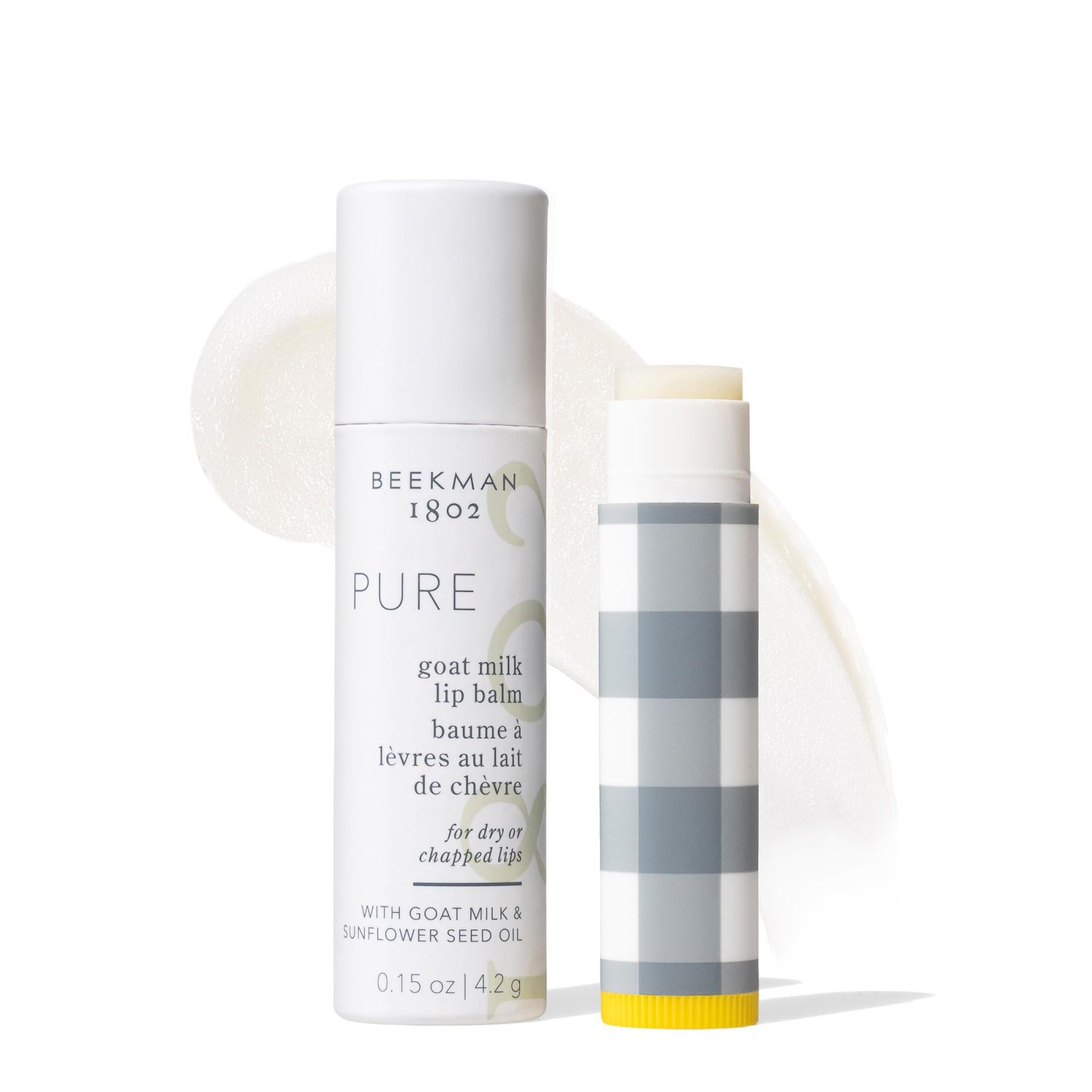 Beekman 1802 Goat Milk Lip Balm - Nourishes, Hydrates &amp; Softens Lips - Prevents &amp; Treats Dry &amp; Chapped Lips - Cruelty-Free Lip Care
