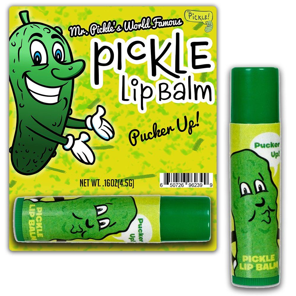 Dill Pickle Lip Balm - Pickle Gifts - Funny Gifts for Men - Flavored Lip Balm - Weird Stocking Stuffers - Funny Pickle Gifts - Dill Pickles - Unusual Gag Gifts - Unisex Gifts