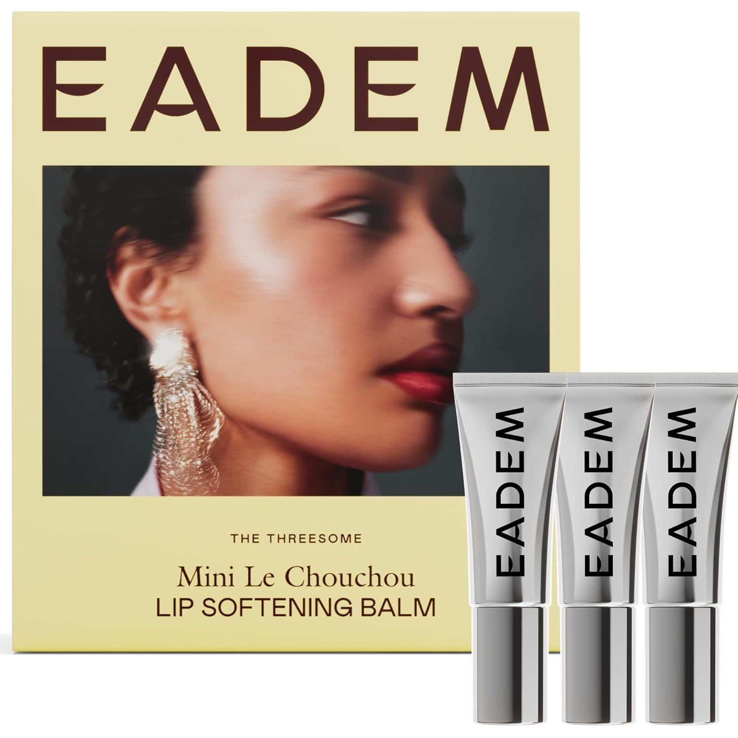 EADEM The Threesome: Three Mini Le Chouchou Lip Softening Balms, Lip Gloss for Women, Lip Plumper &amp; Lip Mask, Overnight Hydrating &amp; Moisturizing Luxury Lip Balm